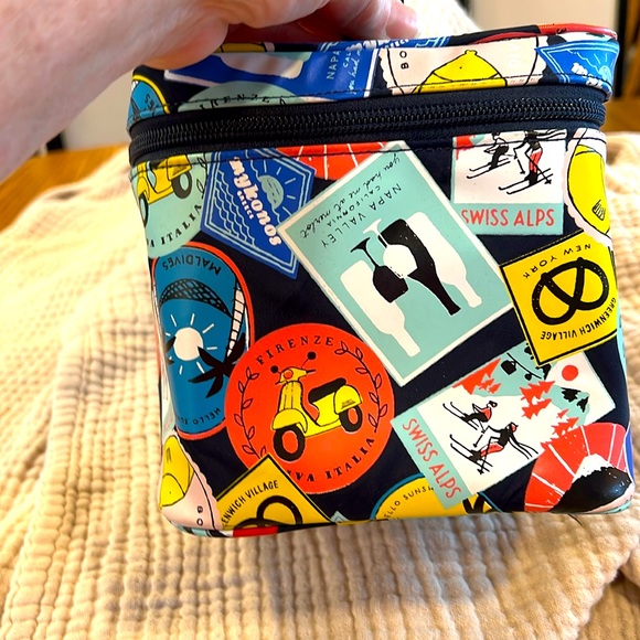 KATE SPADE Train Case/Toiletry Bag-Good preloved condition-TRAVEL CITY Theme - Picture 8 of 12